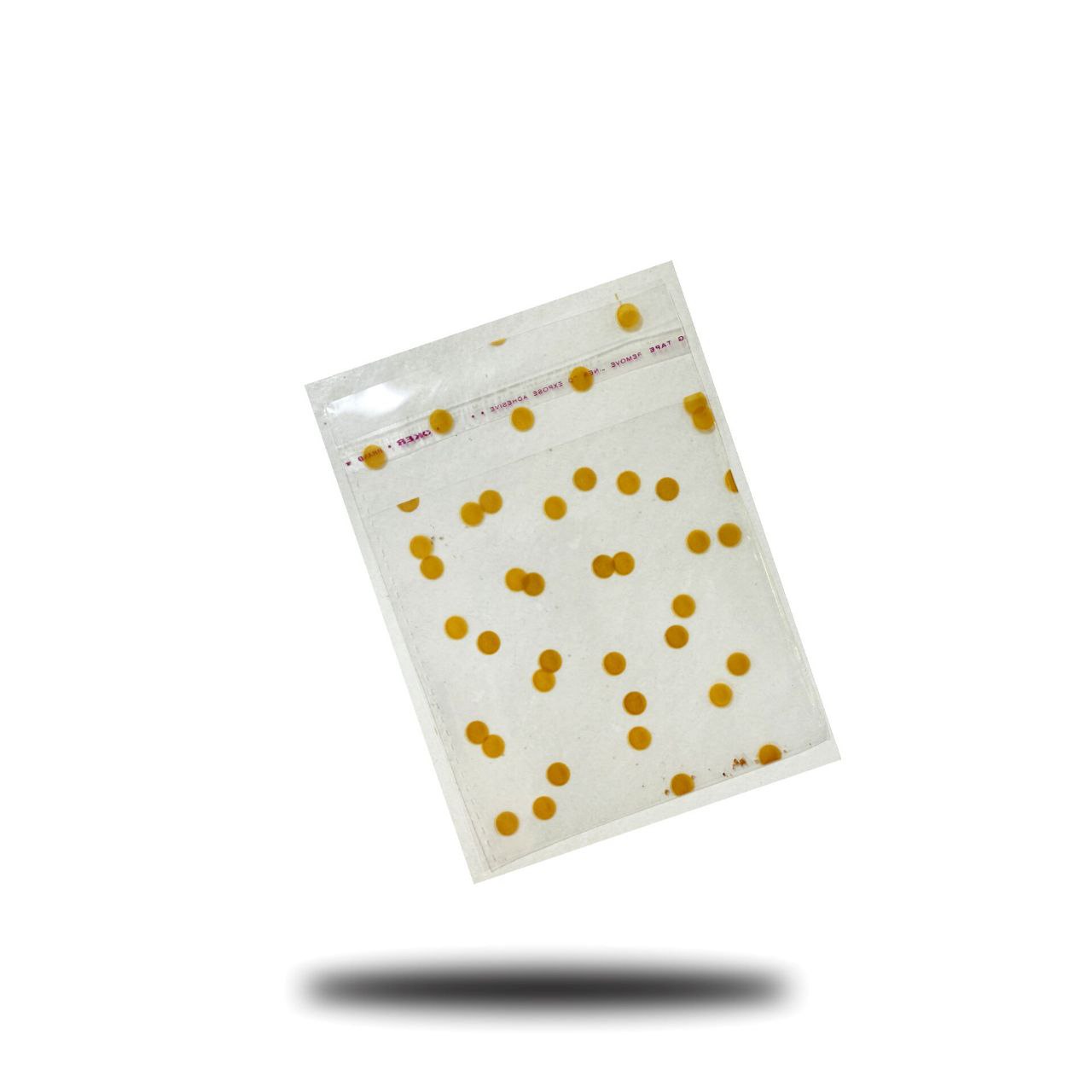 سلفون کوکی ۱۰×۱۰ طرح خالدار طلایی