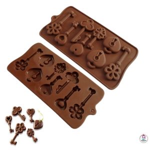 قالب سیلیکون  شکلات طرح کلید