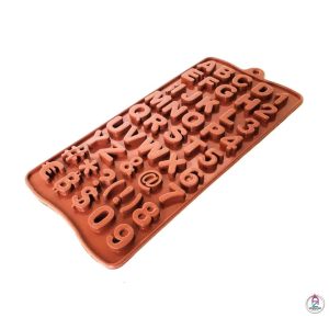 قالب سیلیکون شکلات حروف و اعداد و علامت  لاتین