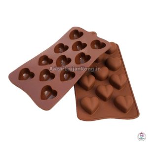 قالب سیلیکون شکلات قلب تپل