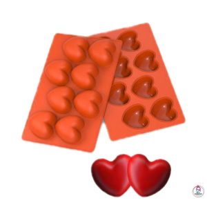 قالب سیلیکون قلب تپل 8خانه