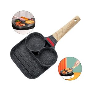 تابه چدن دسته چوبی وارداتی طرح دایره