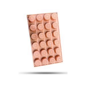 قالب سیلیکون خارجی دایره طرحدار 24خانه