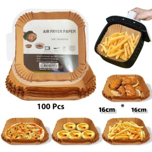 کاغذ سرخکن مربع وارداتی 16سانت 100عددی (کاغذ هواپز )