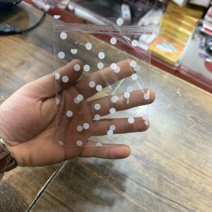 سلفون کوکی ۱۰×۱۰ طرح خالدار سفید