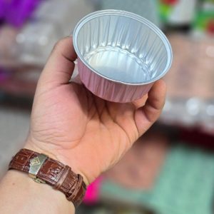 ظرف کاپکیک فویلی رنگی خارجی(صورتی ملایم)