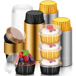 ظرف کاپکیک فویلی رنگی خارجی(مشکی)