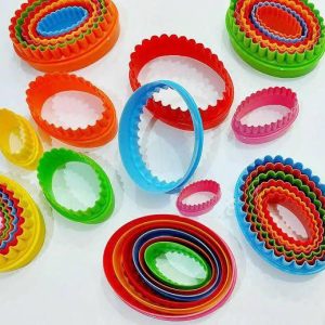 کاتر بیضی پلاستیکی ۶عددی دو طرفه