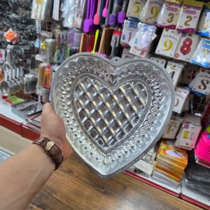 قالب کیک آلومنیوم طرح قلب کف طرحدار