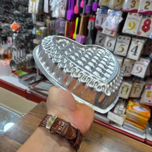 قالب کیک آلومنیوم طرح قلب کف طرحدار