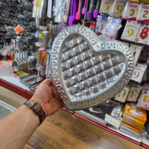قالب کیک آلومنیوم طرح قلب کف طرحدار